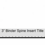 3&quot; Binder Spine Insert with 3 Inch Binder Spine Template Word