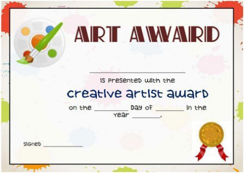 Art Certificate Template Free In 2020 | Certificate in Art Certificate Template Free