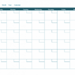 Blank Monthly Calendar throughout Blank One Month Calendar Template