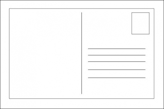 Blank-Postcard-Template … | Printable Postcards, Postcard intended for Free Blank Postcard Template For Word