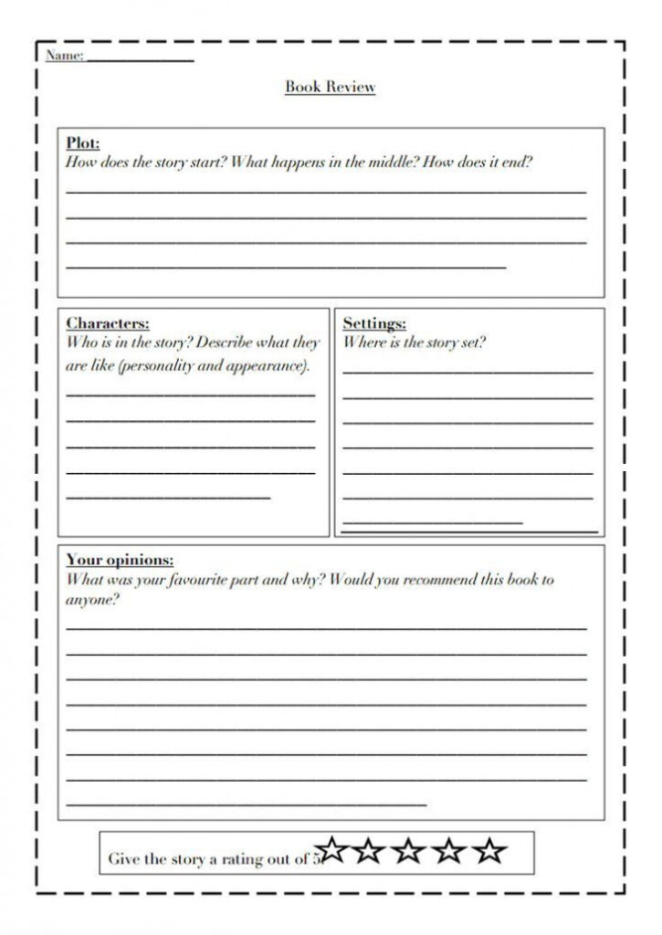 Book Review Template Differentiated.pdf | Book Review in Book Report Template 3Rd Grade
