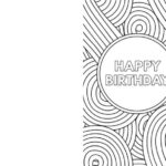 Coloring Book : Incredible Happy Birthday Card Coloringes throughout Foldable Birthday Card Template