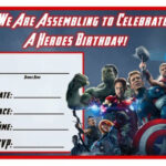 Free Avengers: Age Of Ultron Printable Birthday Invitation pertaining to Avengers Birthday Card Template