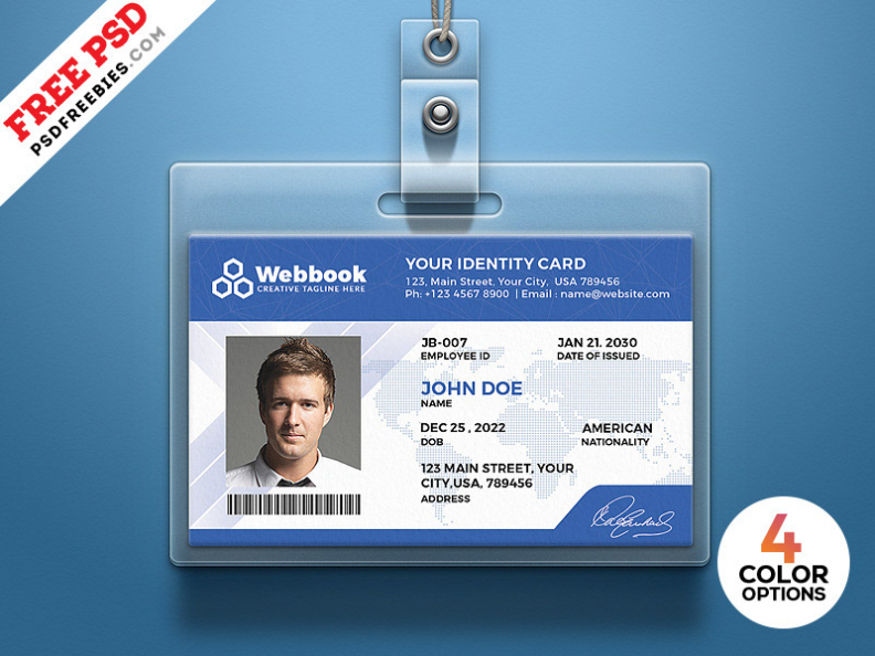 Free Id Card Template Psd Set On Behance in College Id Card Template Psd