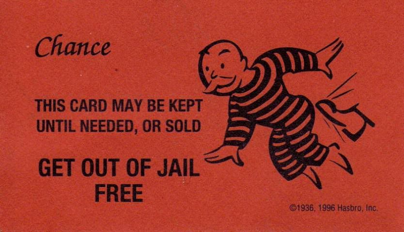 Get Out Of Jail Free | Card Templates Free, Free Business inside Get Out Of Jail Free Card Template