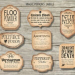 Harry Potter Inspired Magic Potions Labels / Printable Files regarding Harry Potter Potion Labels Templates