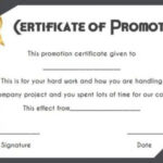 Job Promotion Certificate Template In 2020 | Certificate in Promotion Certificate Template