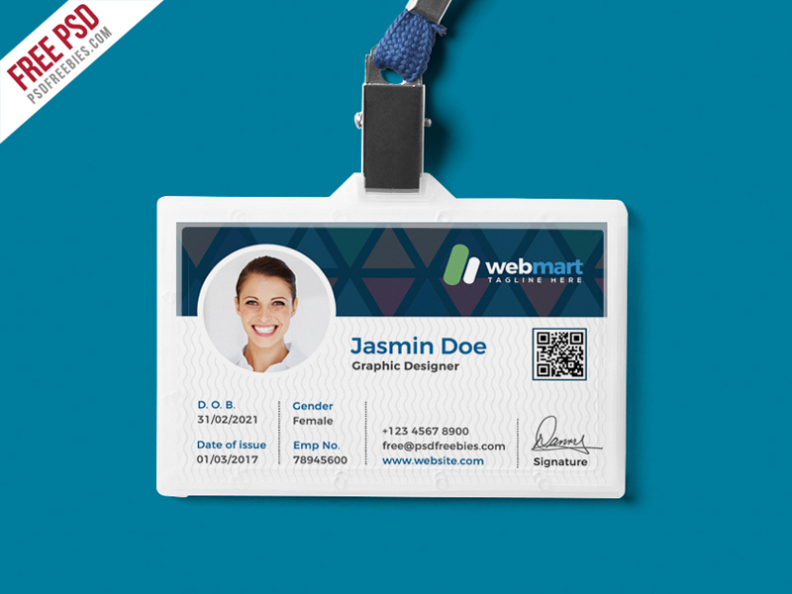 Office Id Card Design Psd | Psdfreebies in Id Card Design Template Psd Free Download