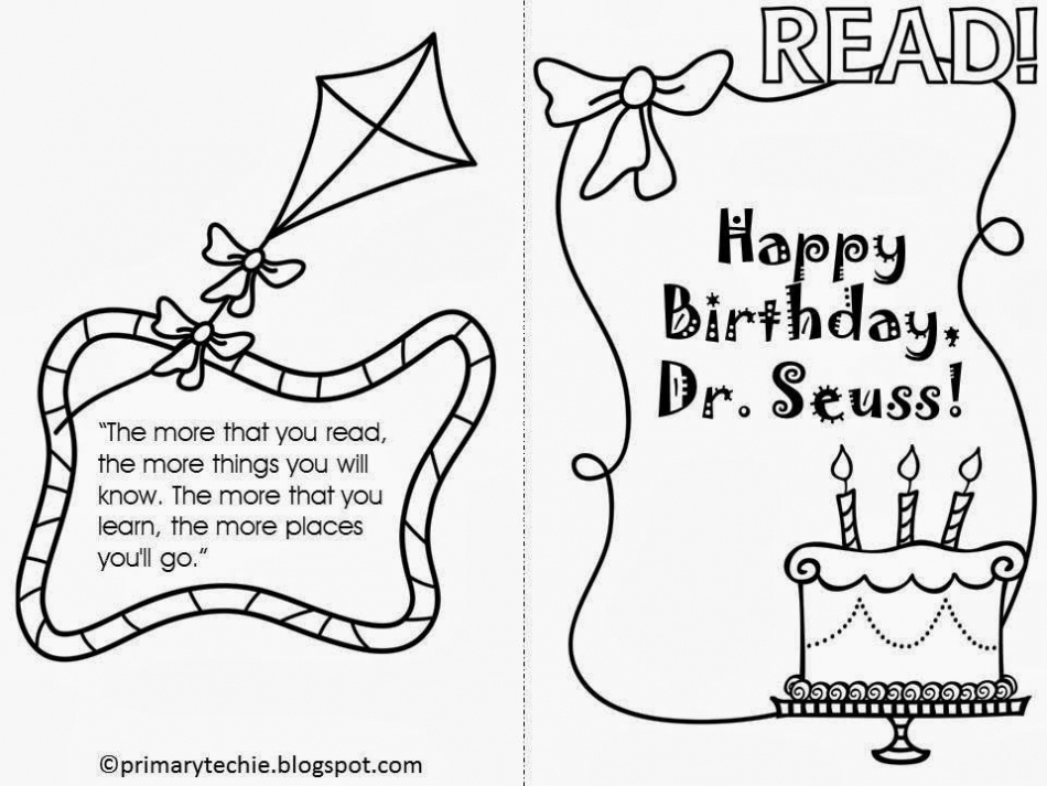Pin On Kindergarten Teaching Ideas with Dr Seuss Birthday Card Template