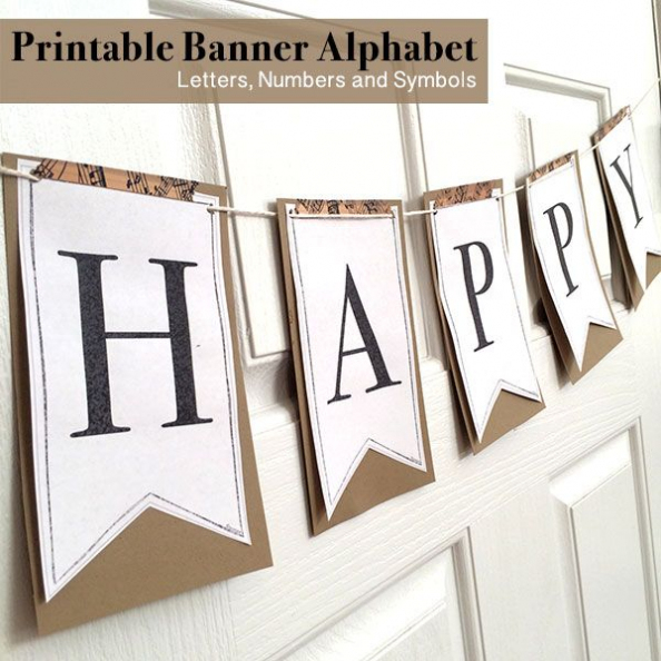 Printable Full Alphabet For Banners | Printable Letter in Free Letter Templates For Banners