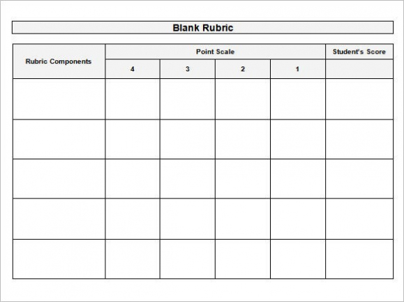 Rubric Template - 47+ Free Word, Excel, Pdf Format | Free for Grading Rubric Template Word