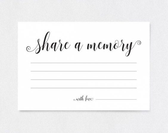 Share A Memory Card Share A Memory Printable Memory Cards pertaining to In Memory Cards Templates