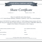 Share Certificate Template Companies House (2) - Templates throughout Share Certificate Template Companies House