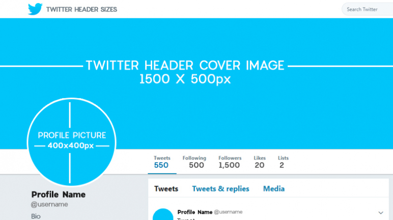 Ultimate Guide To Twitter Header Sizes With Psd Templates for Twitter Banner Template Psd