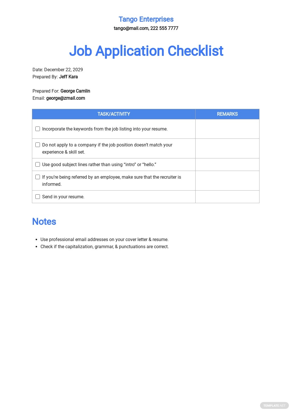 11+ FREE Checklist Templates [Edit & Download]  Template In College Application Checklist Template