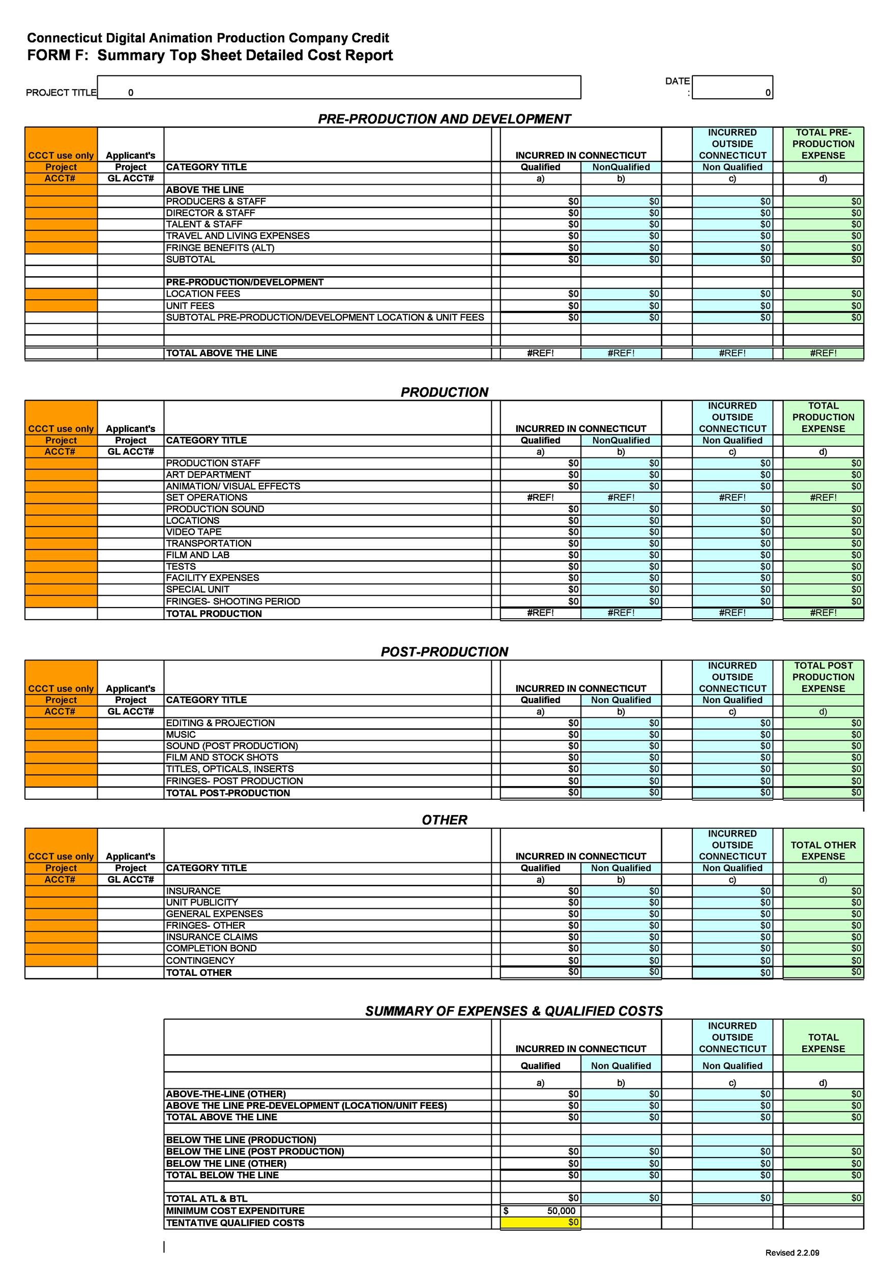 11 Free Film Budget Templates (Excel, Word) ᐅ TemplateLab Within Reality Show Budget Template Within Reality Show Budget Template