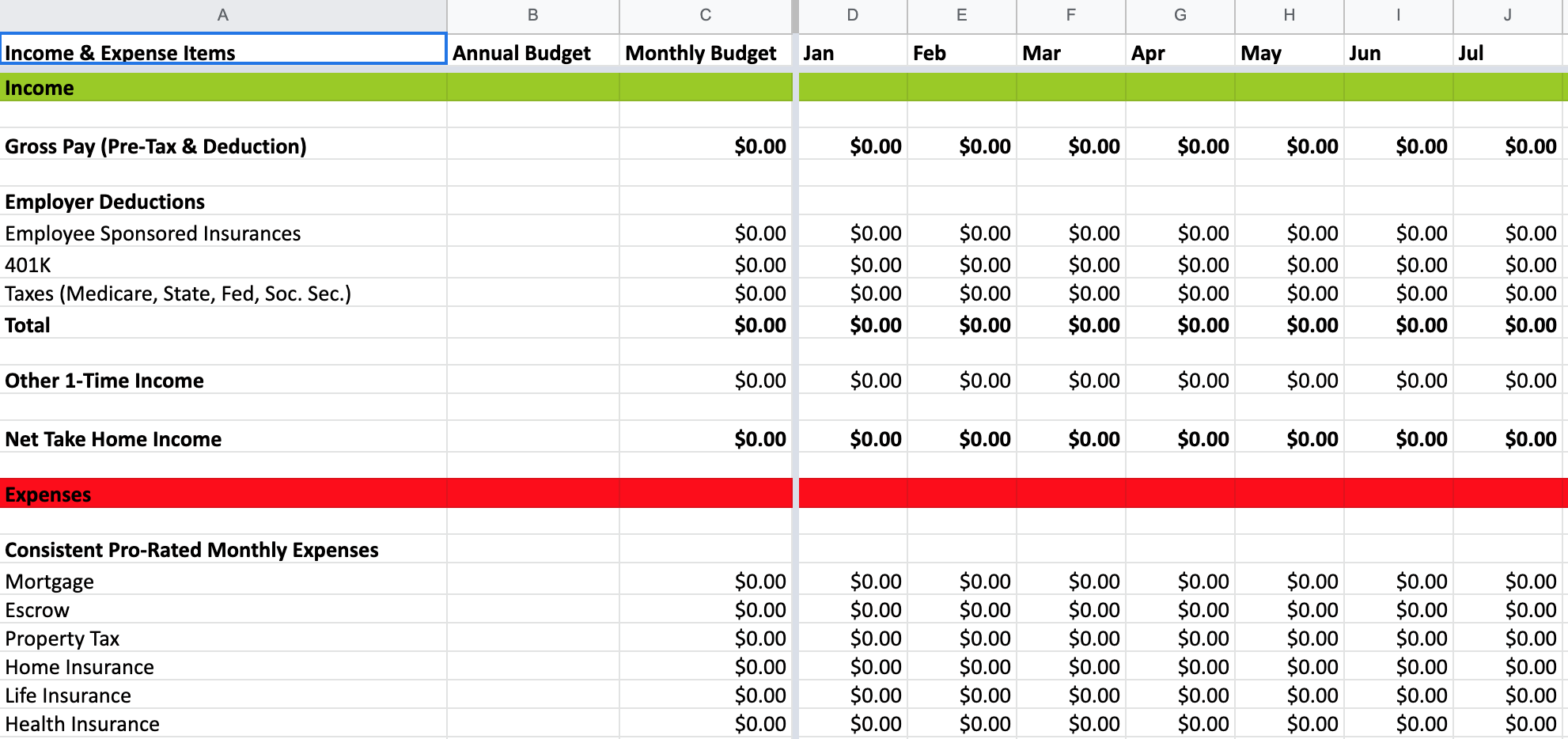 11 Free Google Sheets Budget Templates Within Cost Of Living Budget Template With Cost Of Living Budget Template
