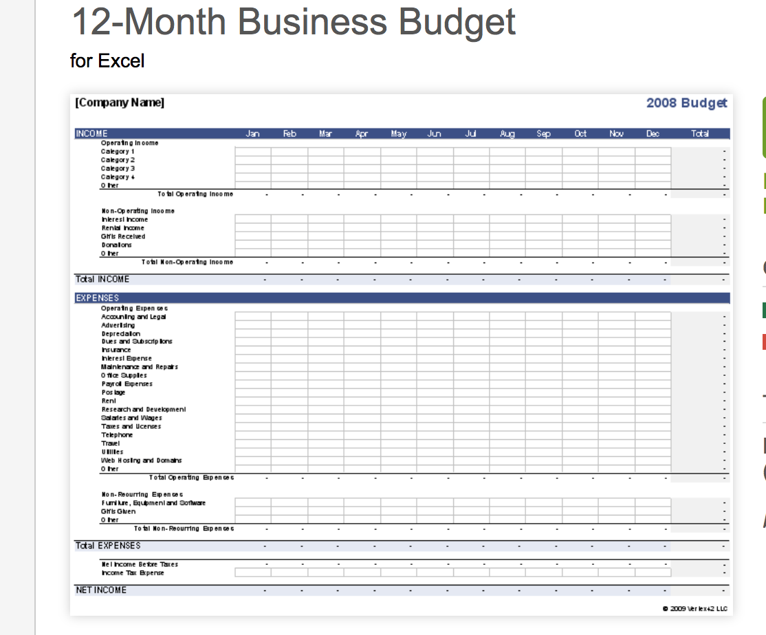 11+ Free Small Business Budget Templates  Fundbox Blog Pertaining To Expenditure Budget Template With Regard To Expenditure Budget Template