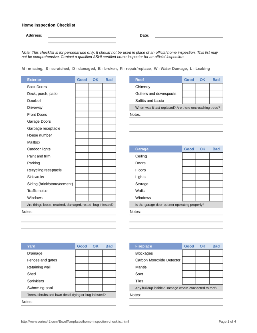 11 Home Inspection Report - Fillable, Printable PDF & Forms  Regarding Buying A House Checklist Template Inside Buying A House Checklist Template