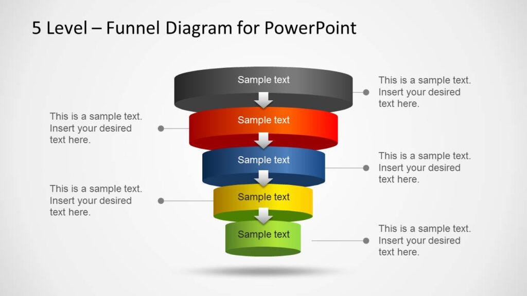 11 Level Funnel Diagram Template for PowerPoint Throughout Funnel Analysis Template