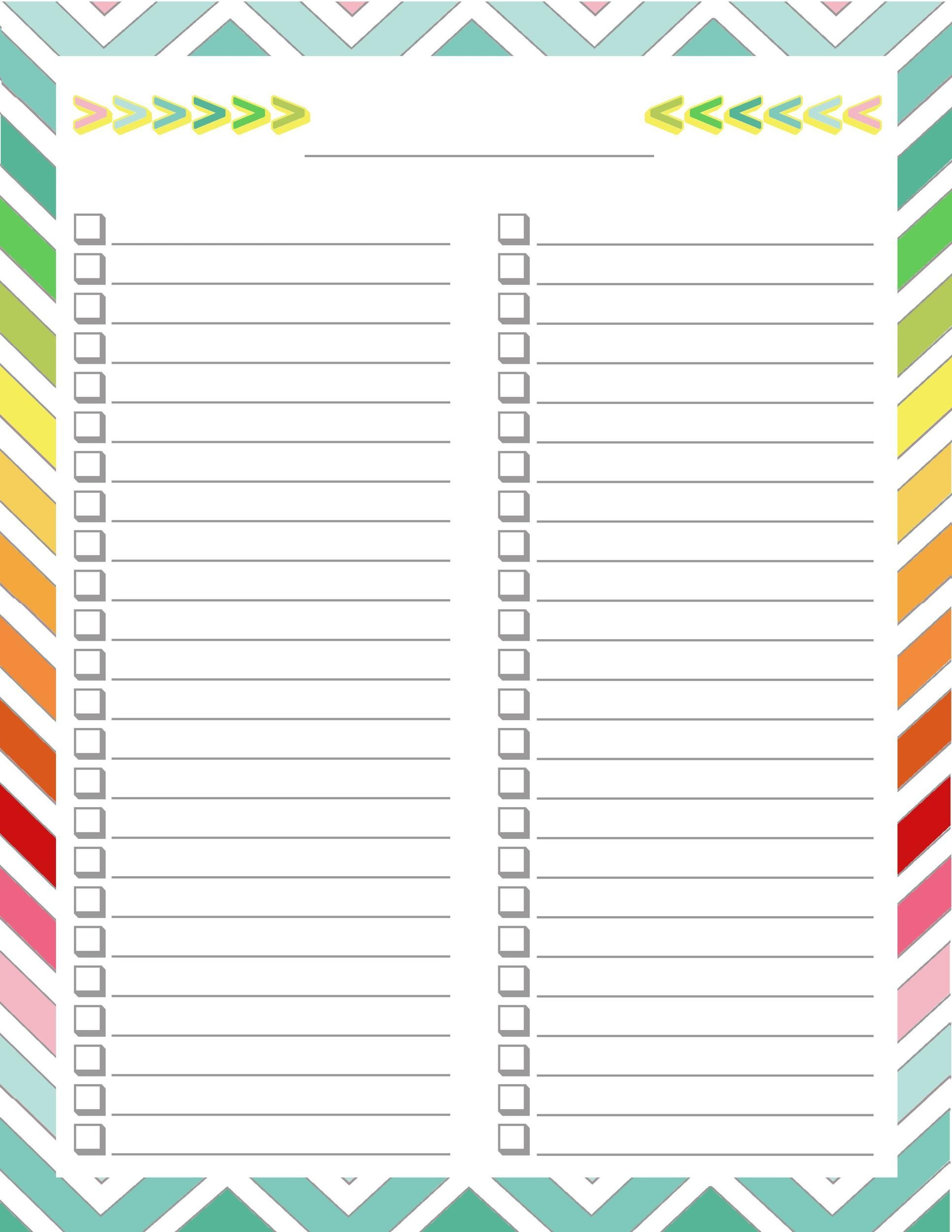 11 Printable To Do List & Checklist Templates (Excel, Word, PDF) With Checklist With Boxes Template For Checklist With Boxes Template