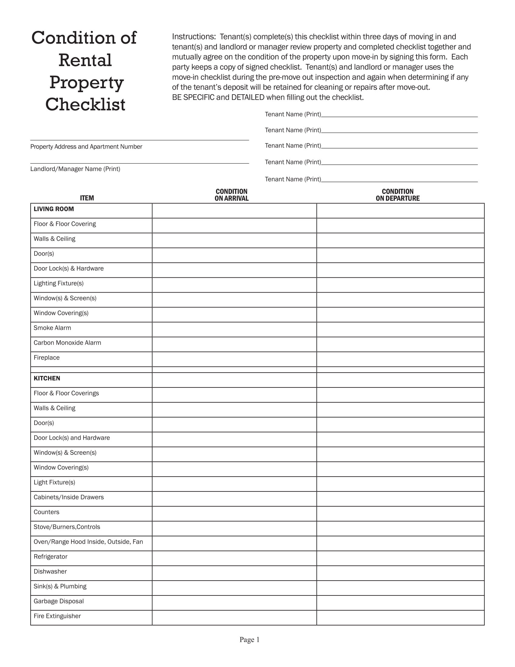 11+ Rental Checklist Examples - PDF  Examples With Regard To Rental Walk Through Checklist Template Intended For Rental Walk Through Checklist Template