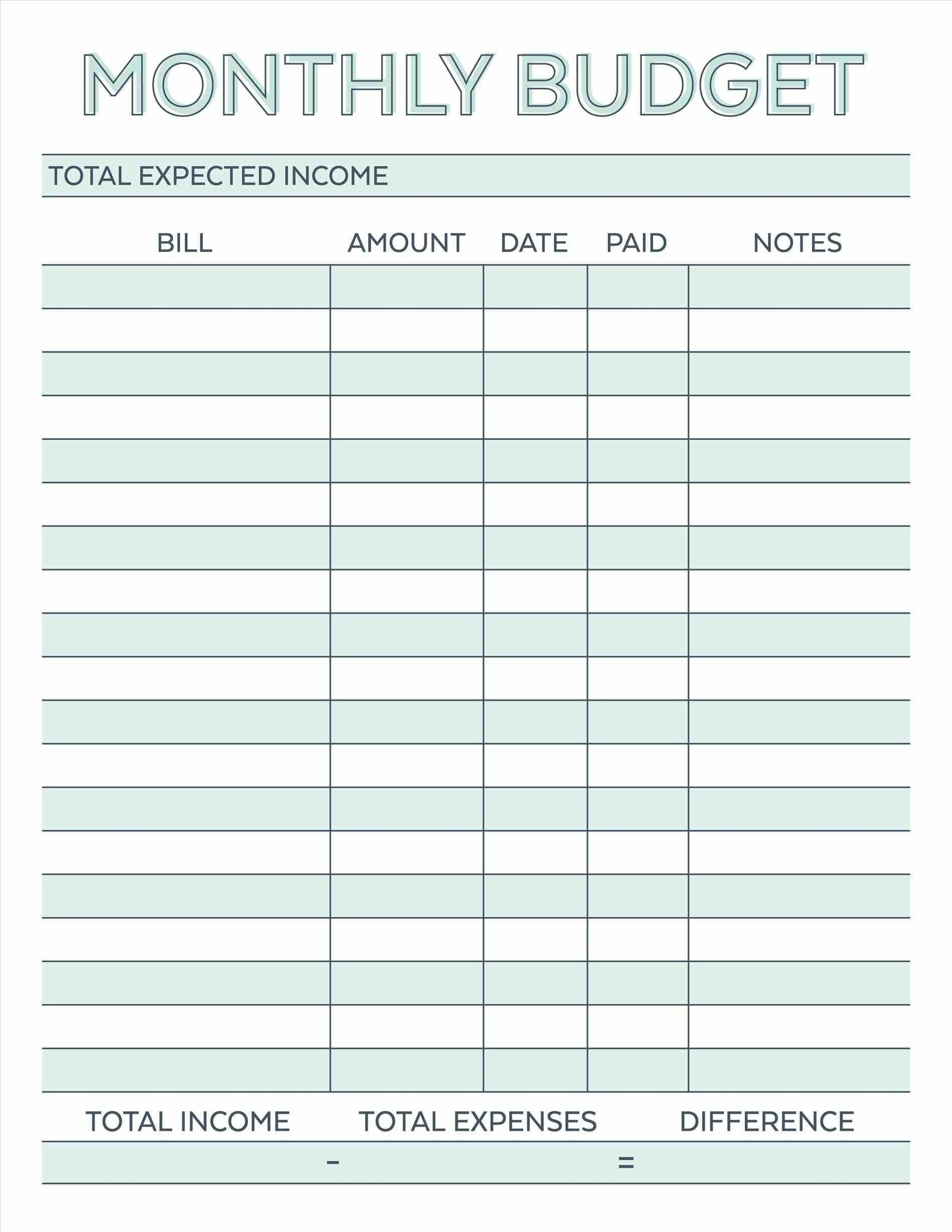 1111 Blue-chip Bill Worksheet Template Addition For 11st Graders Aarp  Within Monthly Bill Budget Template Regarding Monthly Bill Budget Template