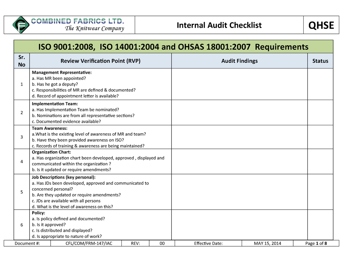 Audit File Review Checklist - smalltake Regarding Internal Control Checklist Template For Internal Control Checklist Template