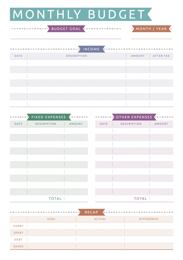 Basic Monthly Budget Worksheet Free Budgets Template - Dubai Expo Hub With Basic Personal Budget Template