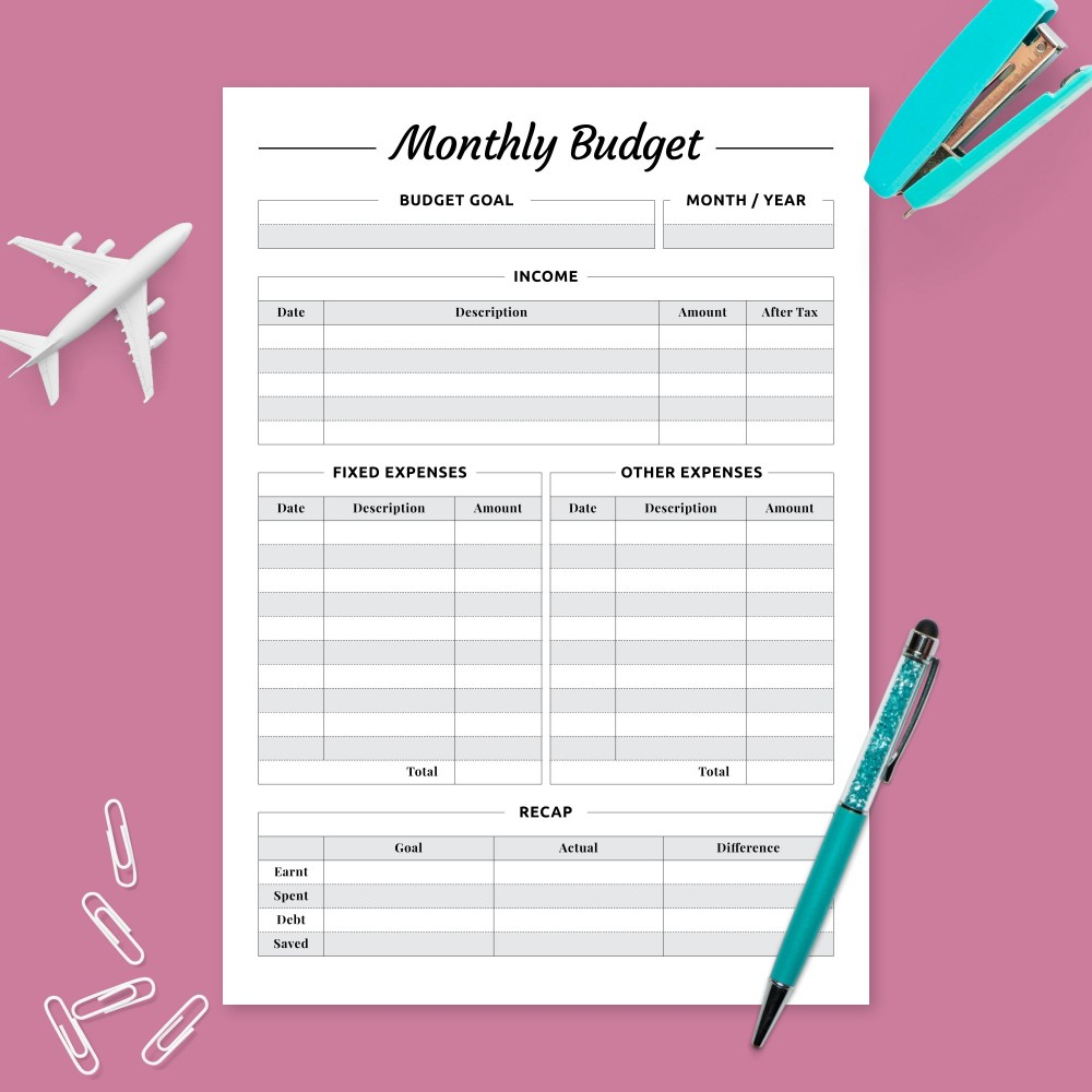 Budget Planner Templates - Download Printable PDF Throughout Financial Planning Budget Template Intended For Financial Planning Budget Template