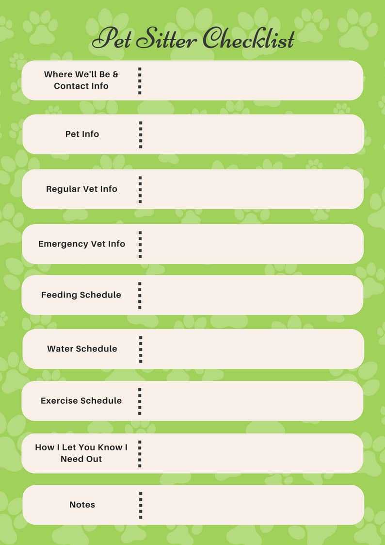 Companion Pet Products + Printable Pet Sitter Checklist - Glue  Pertaining To Dog Sitting Checklist Template With Regard To Dog Sitting Checklist Template