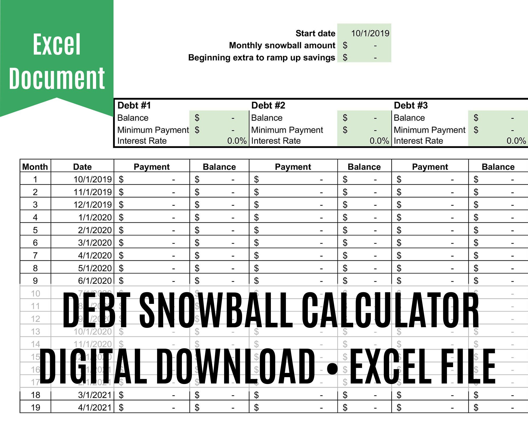 Credit Card Payoff Calculator Excel Snowball Review at card  With Debt Repayment Budget Template In Debt Repayment Budget Template