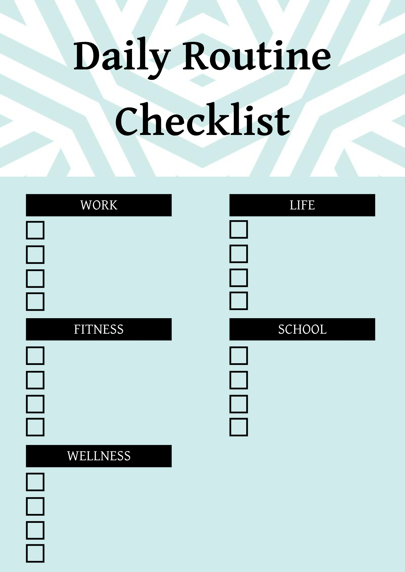 Daily Routine Checklist Template Inside Morning Routine Checklist Template With Regard To Morning Routine Checklist Template
