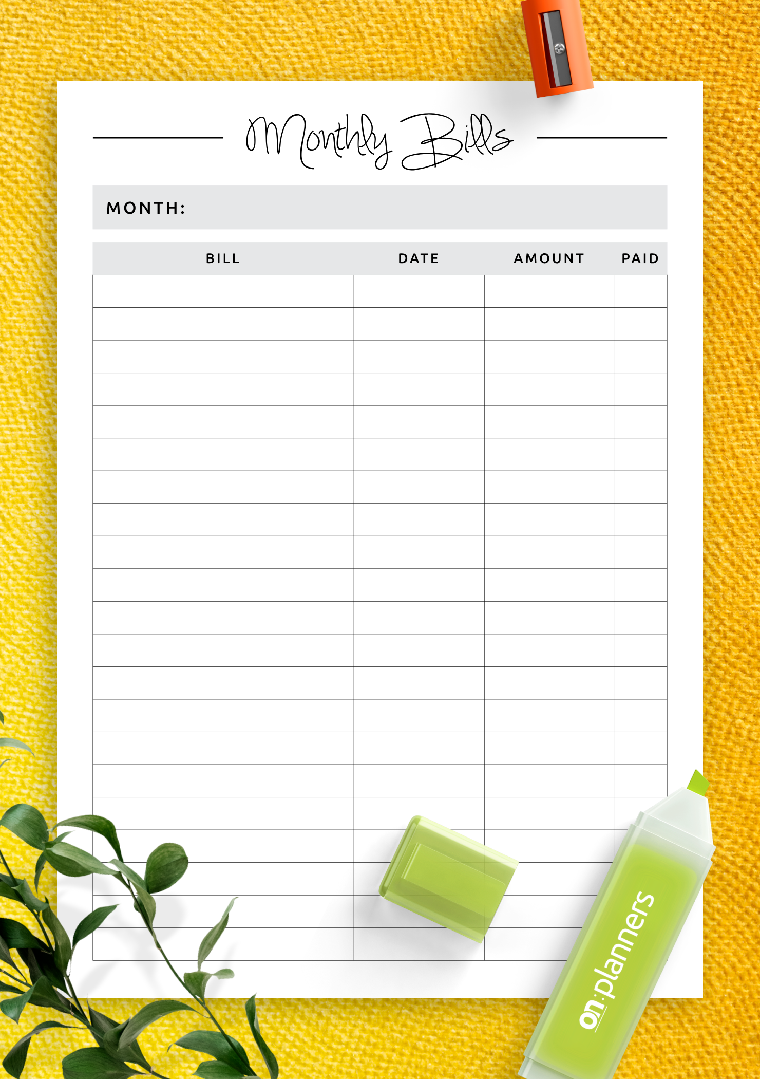 Download Printable Simple budget template PDF For Easy Monthly Budget Template Throughout Easy Monthly Budget Template