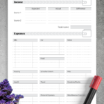 Download Printable Simple monthly budget template PDF Inside Monthly Spending Budget Template