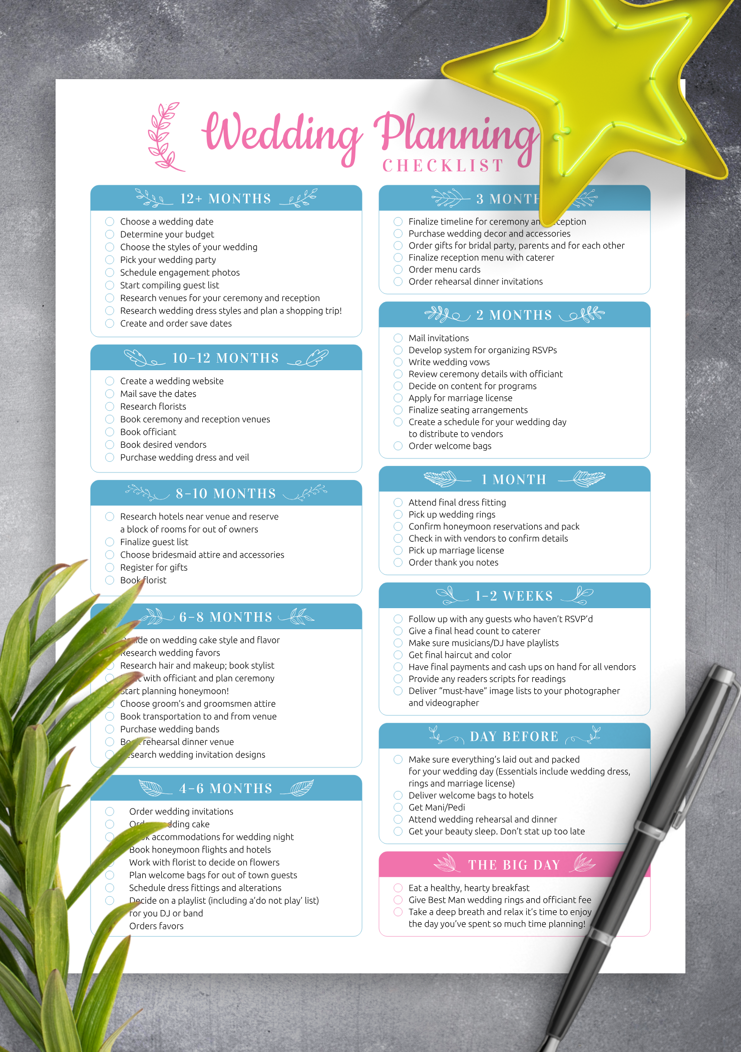 Download Printable Wedding Planning Checklist PDF For Wedding Photo Checklist Template Intended For Wedding Photo Checklist Template