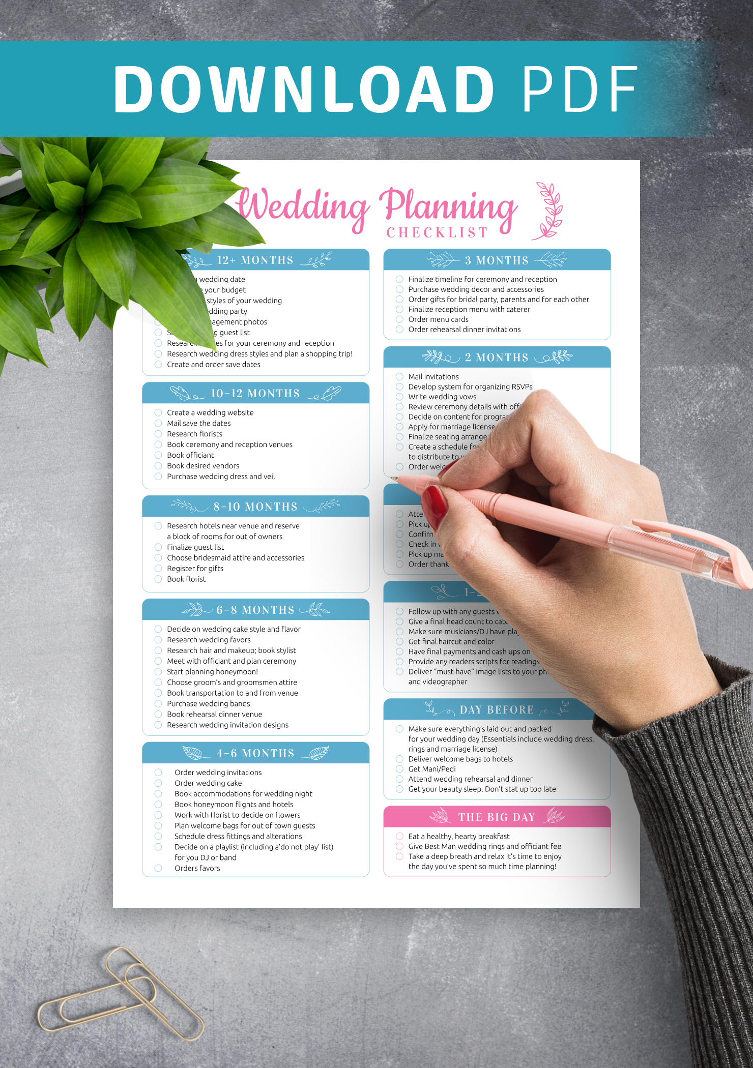 Download Printable Wedding Planning Checklist PDF Intended For Wedding Coordinator Checklist Template With Regard To Wedding Coordinator Checklist Template