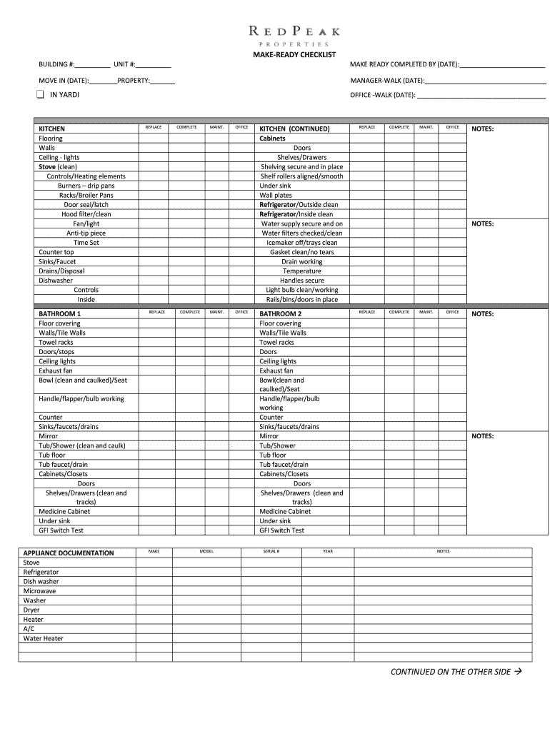 Editable Checklist Template Word - Fill Online, Printable, Fillable, Blank   pdfFiller With Make Ready Checklist Template For Make Ready Checklist Template