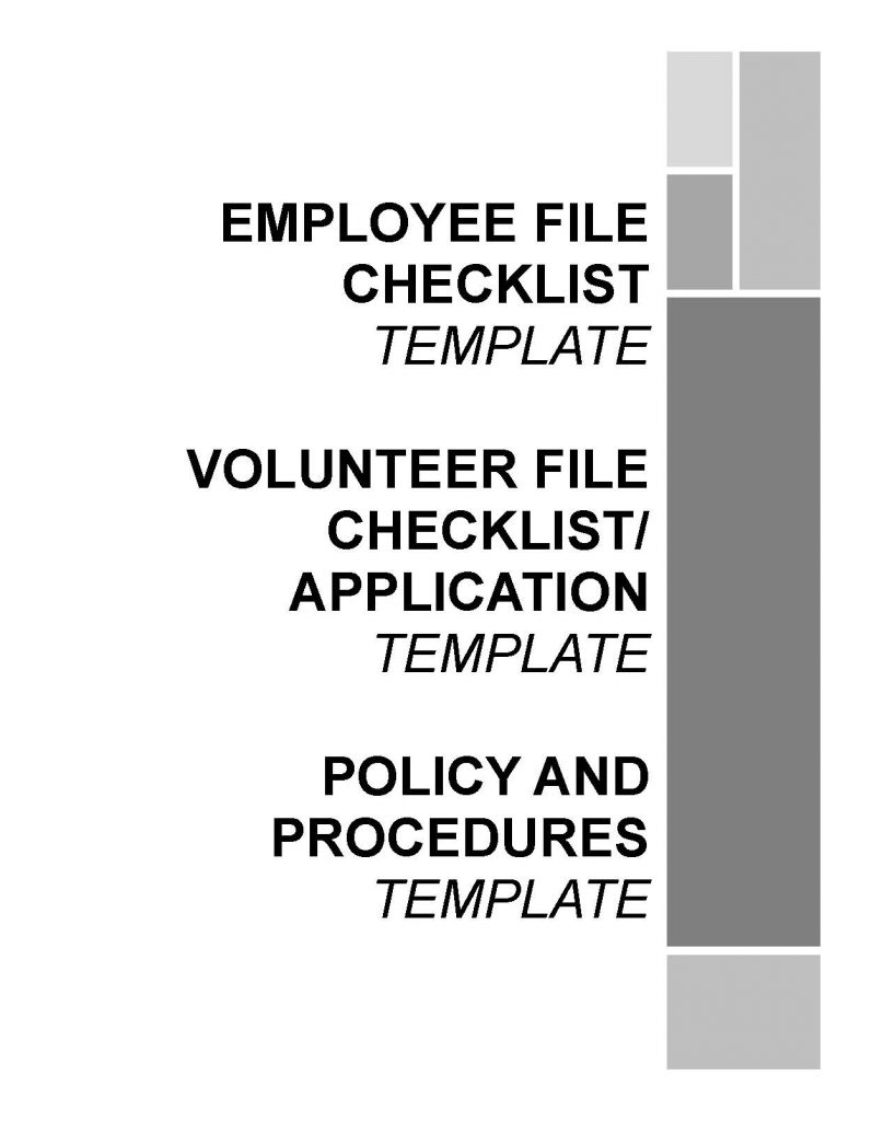 Employee File Checklist Template - PDF Format  e-database Pertaining To Personnel File Checklist Template
