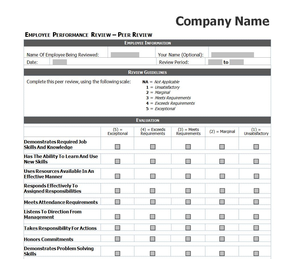 Employee Performance Review Checklist Inside Uniform Checklist Template Intended For Uniform Checklist Template