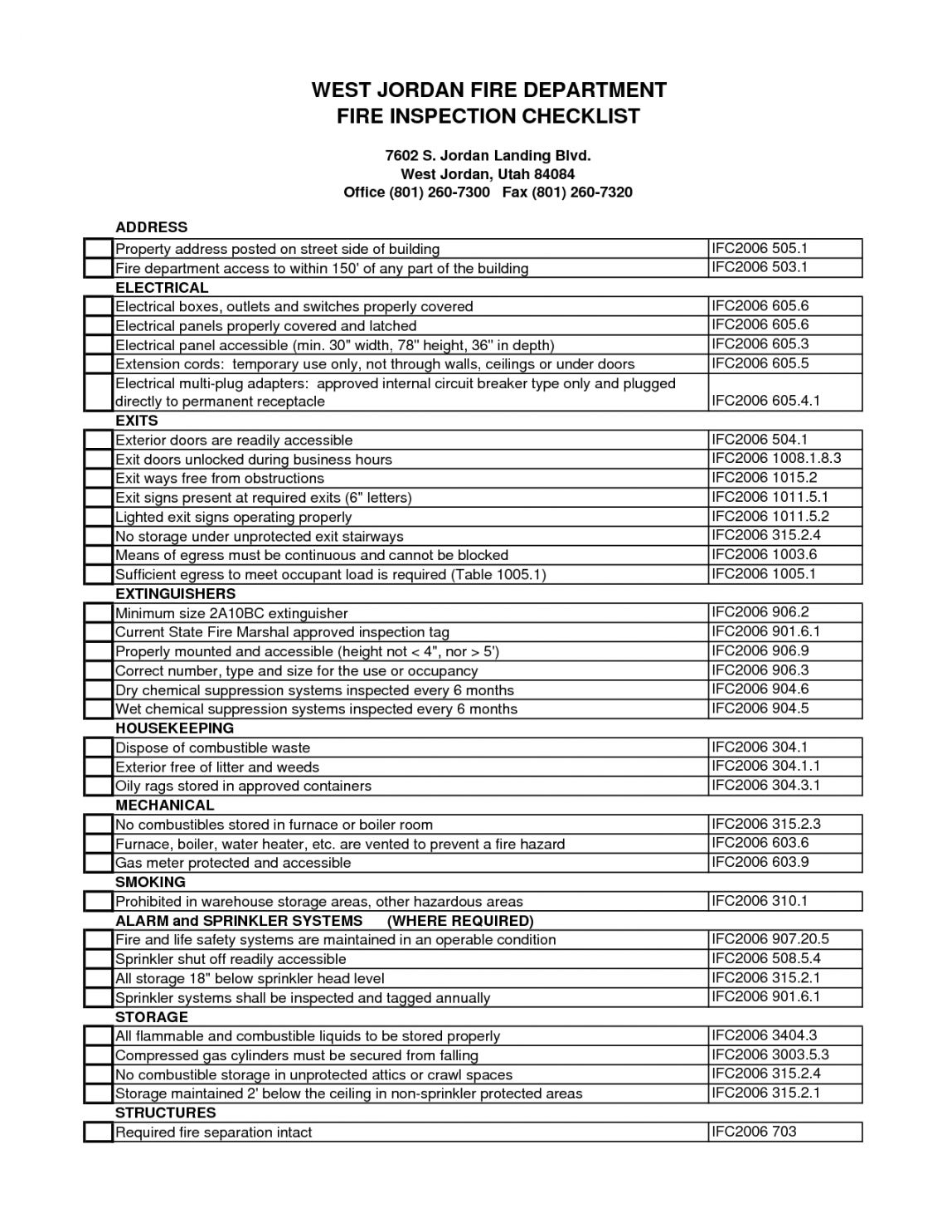 erinpurcelll: Warehouse Inspection Checklist Template : Ultimate  Regarding Warehouse Safety Inspection Checklist Template Pertaining To Warehouse Safety Inspection Checklist Template