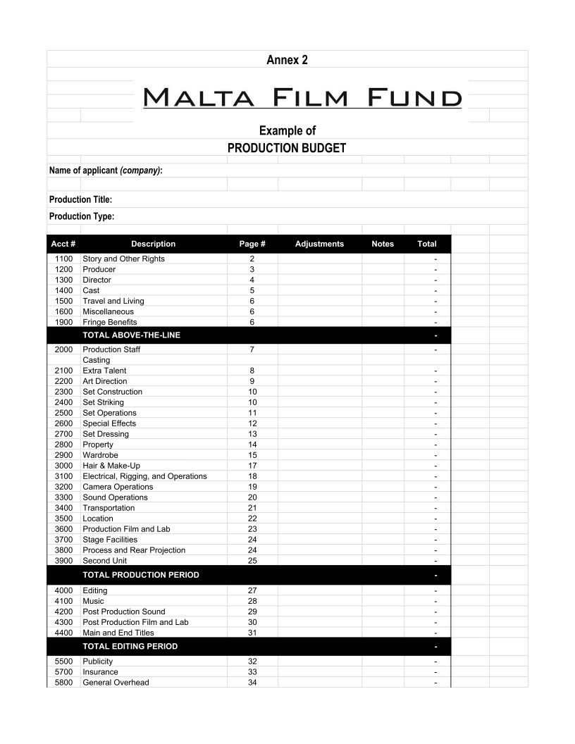 Film Art Department Budget Template With Regard To Volunteer Fire Department Budget Template Intended For Volunteer Fire Department Budget Template