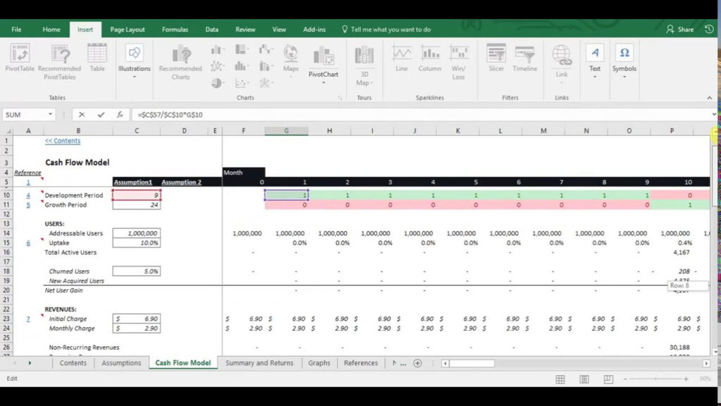 Financial Analysis - Basic Cash Flow Model with Free Excel Template Within Cash Flow Analysis Spreadsheet Template