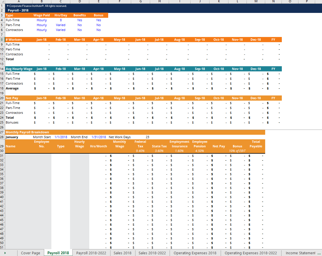 Financial Projection Template - Download Free Excel Template In Forecasting Budget Template Intended For Forecasting Budget Template