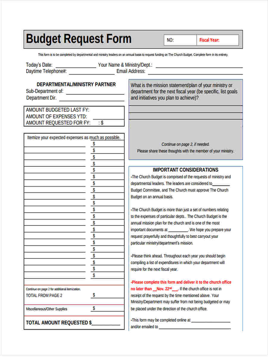 FREE 11+ Church Budget Forms in PDF  Excel Regarding Budget Template For Church Ministry Intended For Budget Template For Church Ministry
