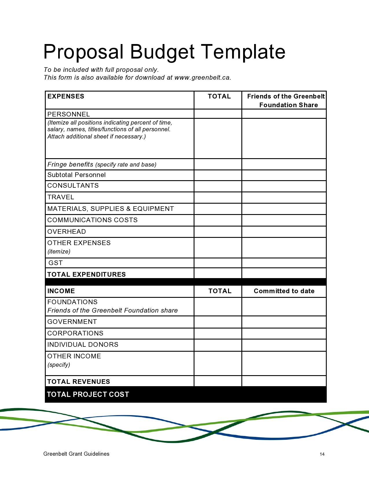 Free Budget Proposal Template Sample in Excel & Word Pertaining To Foundation Budget Template Within Foundation Budget Template