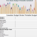 Free Finance Printables For Your Budget Binder - Canadian Budget  In Easy Monthly Budget Template