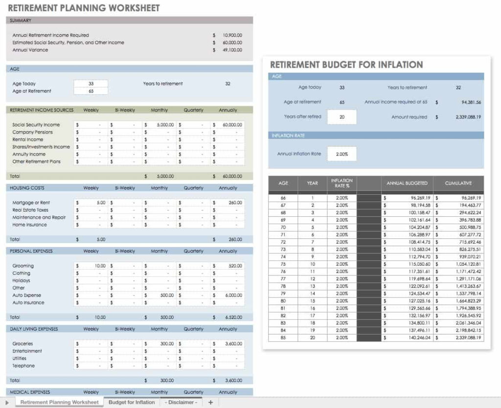 Free Financial Planning Templates  Smartsheet Inside Life Insurance Needs Analysis Template