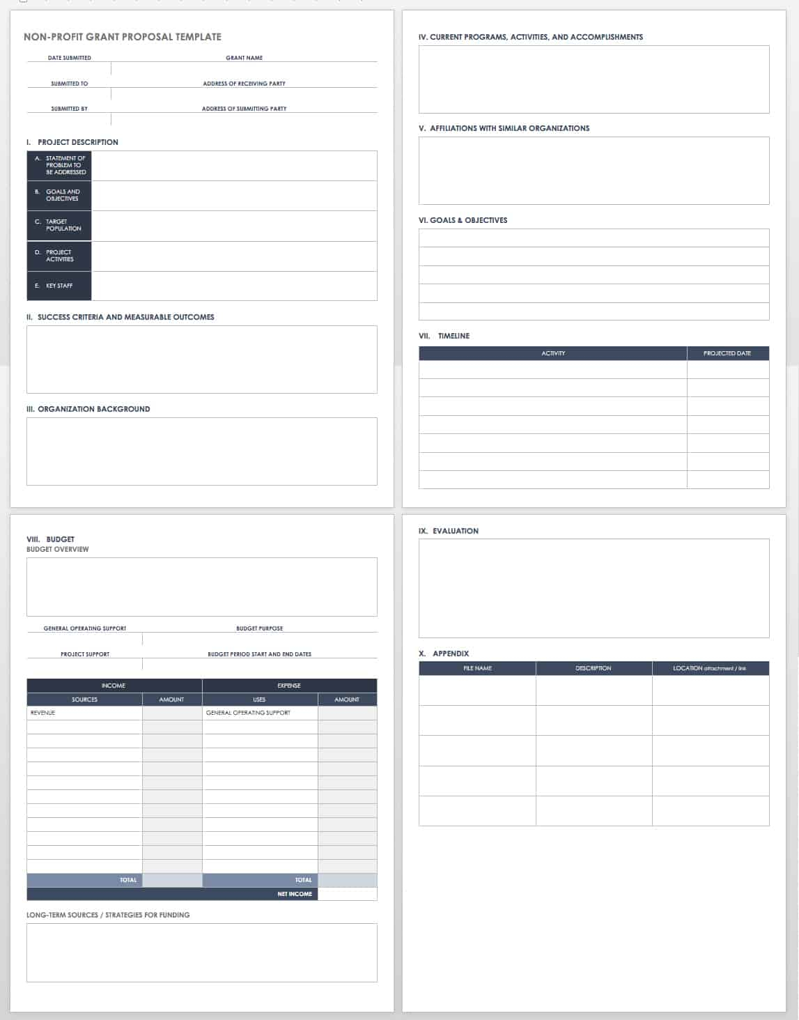 Free Grant Proposal Templates  Smartsheet For Grant Project Budget Template Throughout Grant Project Budget Template