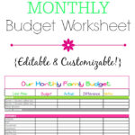 Free Monthly Budget Template - Cute Design in Excel Intended For Monthly Bill Budget Template